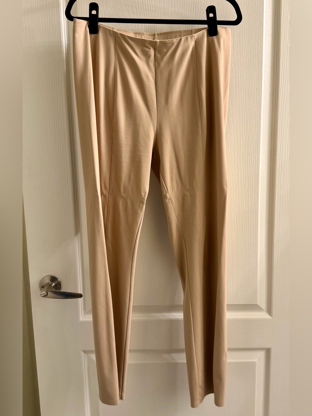 Calvin Klein Nude/Tan Ponte High-Rise Pants